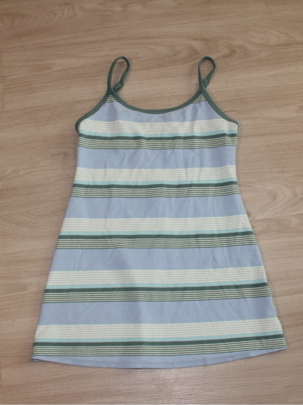 Women’s Striped Camisole Dress Sage & Light Blue